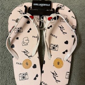 Ladies KARL LAGERFELD flip flops BRAND NEW